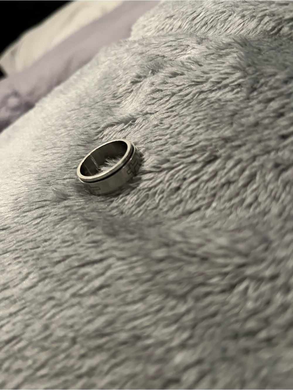 Men's Stainless Steel Black Ring - Minimal Band